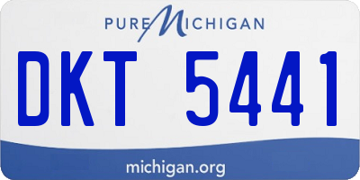 MI license plate DKT5441
