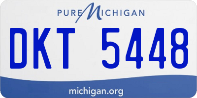 MI license plate DKT5448