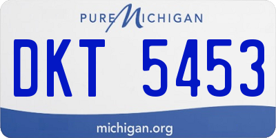 MI license plate DKT5453