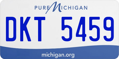 MI license plate DKT5459