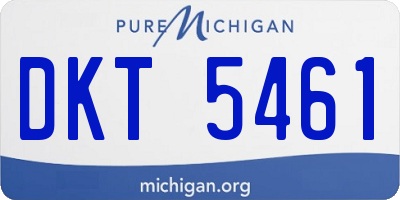 MI license plate DKT5461