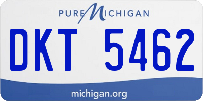 MI license plate DKT5462