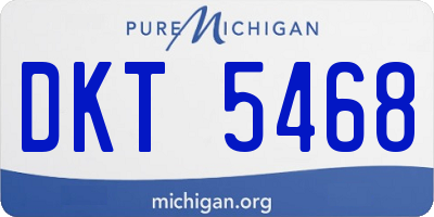 MI license plate DKT5468
