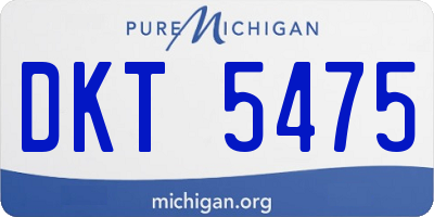 MI license plate DKT5475