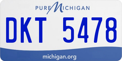 MI license plate DKT5478