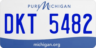 MI license plate DKT5482