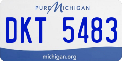 MI license plate DKT5483