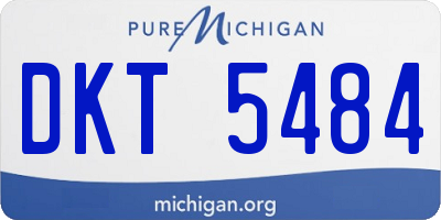 MI license plate DKT5484