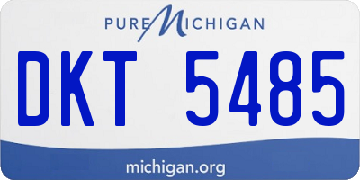 MI license plate DKT5485