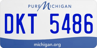 MI license plate DKT5486
