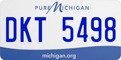 MI license plate DKT5498