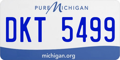 MI license plate DKT5499