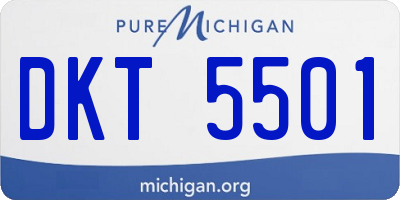 MI license plate DKT5501