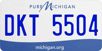 MI license plate DKT5504