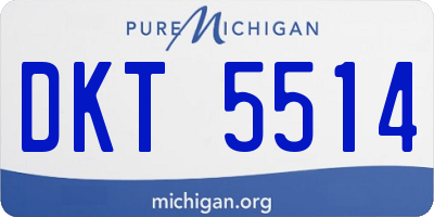 MI license plate DKT5514