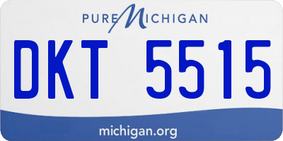 MI license plate DKT5515