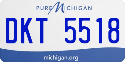 MI license plate DKT5518