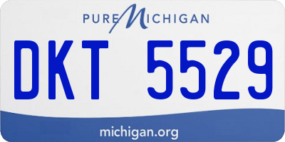MI license plate DKT5529