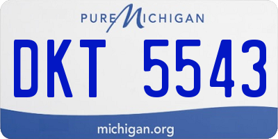 MI license plate DKT5543