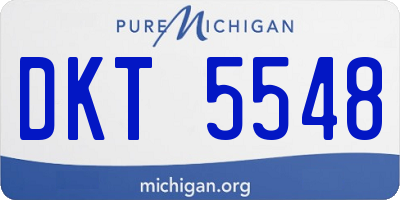 MI license plate DKT5548