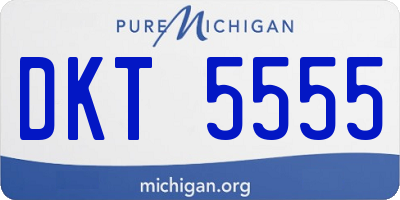 MI license plate DKT5555