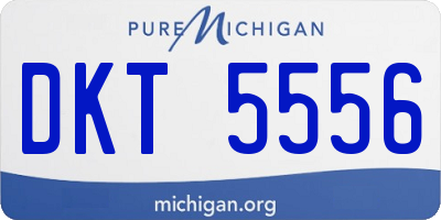 MI license plate DKT5556