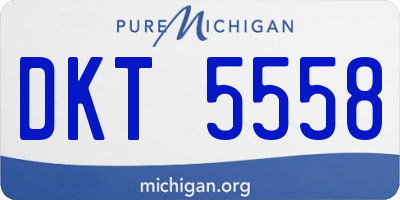 MI license plate DKT5558