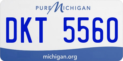 MI license plate DKT5560
