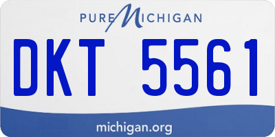 MI license plate DKT5561