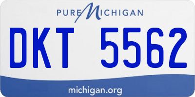 MI license plate DKT5562