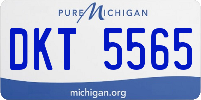 MI license plate DKT5565