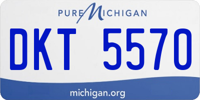 MI license plate DKT5570