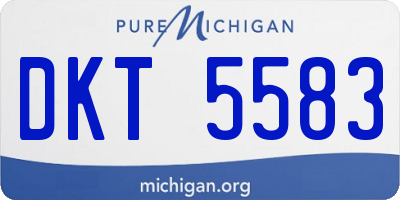 MI license plate DKT5583