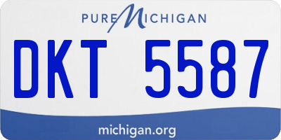 MI license plate DKT5587