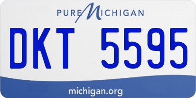 MI license plate DKT5595
