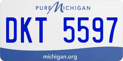MI license plate DKT5597