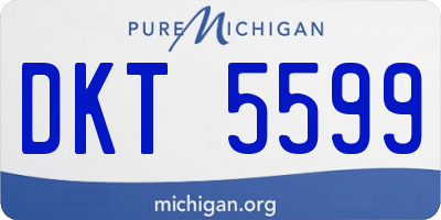 MI license plate DKT5599