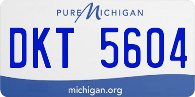 MI license plate DKT5604