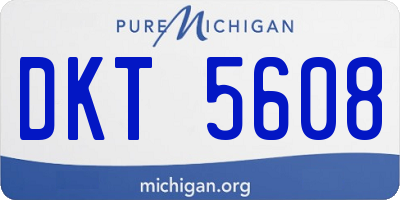 MI license plate DKT5608