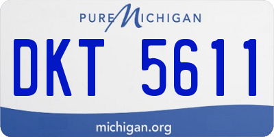 MI license plate DKT5611