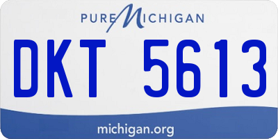 MI license plate DKT5613