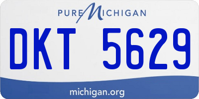 MI license plate DKT5629