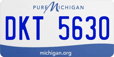 MI license plate DKT5630