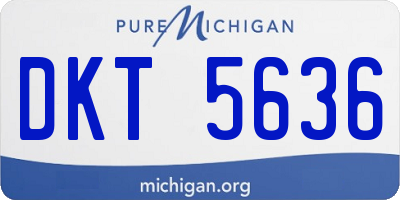 MI license plate DKT5636