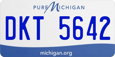 MI license plate DKT5642