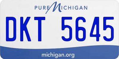 MI license plate DKT5645