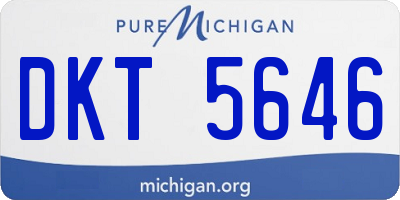 MI license plate DKT5646