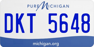 MI license plate DKT5648