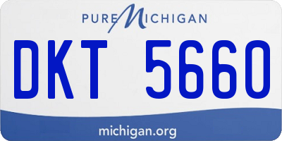 MI license plate DKT5660