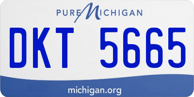 MI license plate DKT5665